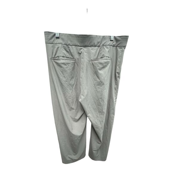 Athleta Tribeca Crop Pant Women 10T Ivory Wide Leg Snap Sides Lightweight Travel - Picture 6 of 6